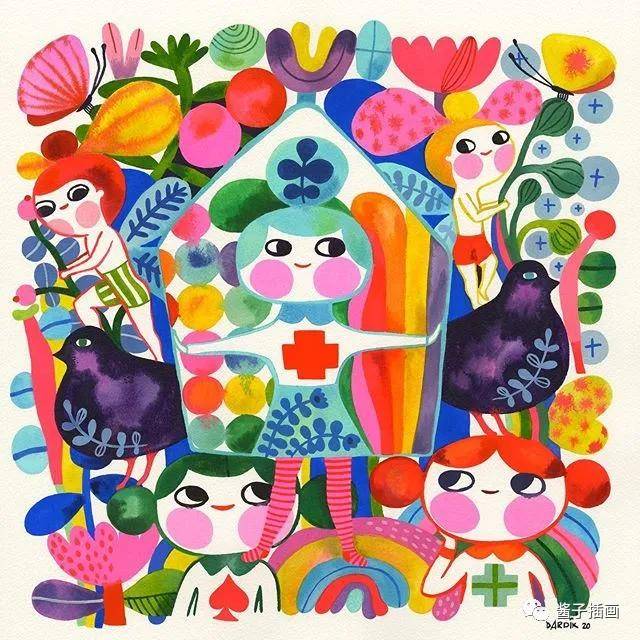 【插画】helen dardik:色彩斑斓的儿童装饰画