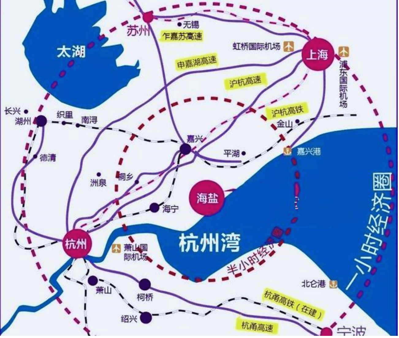 併入這兩座城市後起之秀杭州灣區成為世界灣區第五極未來可期