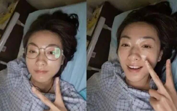 原创万茜车祸住院后晒自拍 素颜出镜笑容灿烂状态超好