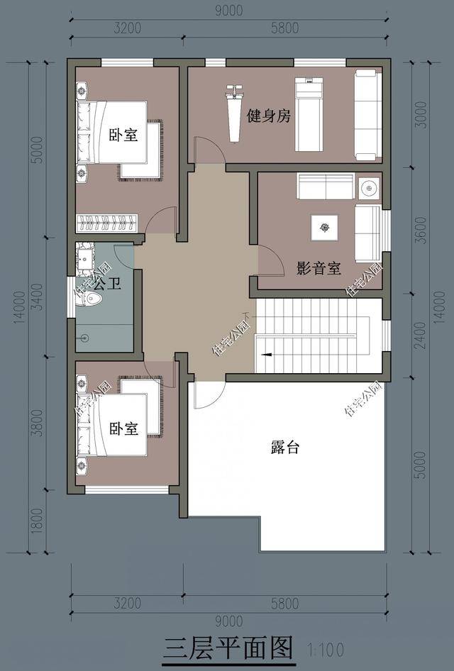 9米寬14米深如何設計建房