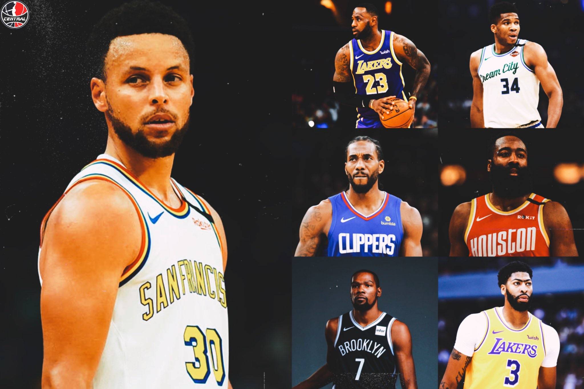 北京时间2020年7月19日,美媒晒图并发问:"库里是目前nba排名第几的