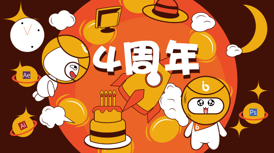 开放脑洞,庆祝小包子四周年生日快乐,未来的日子更加广阔如太空一样
