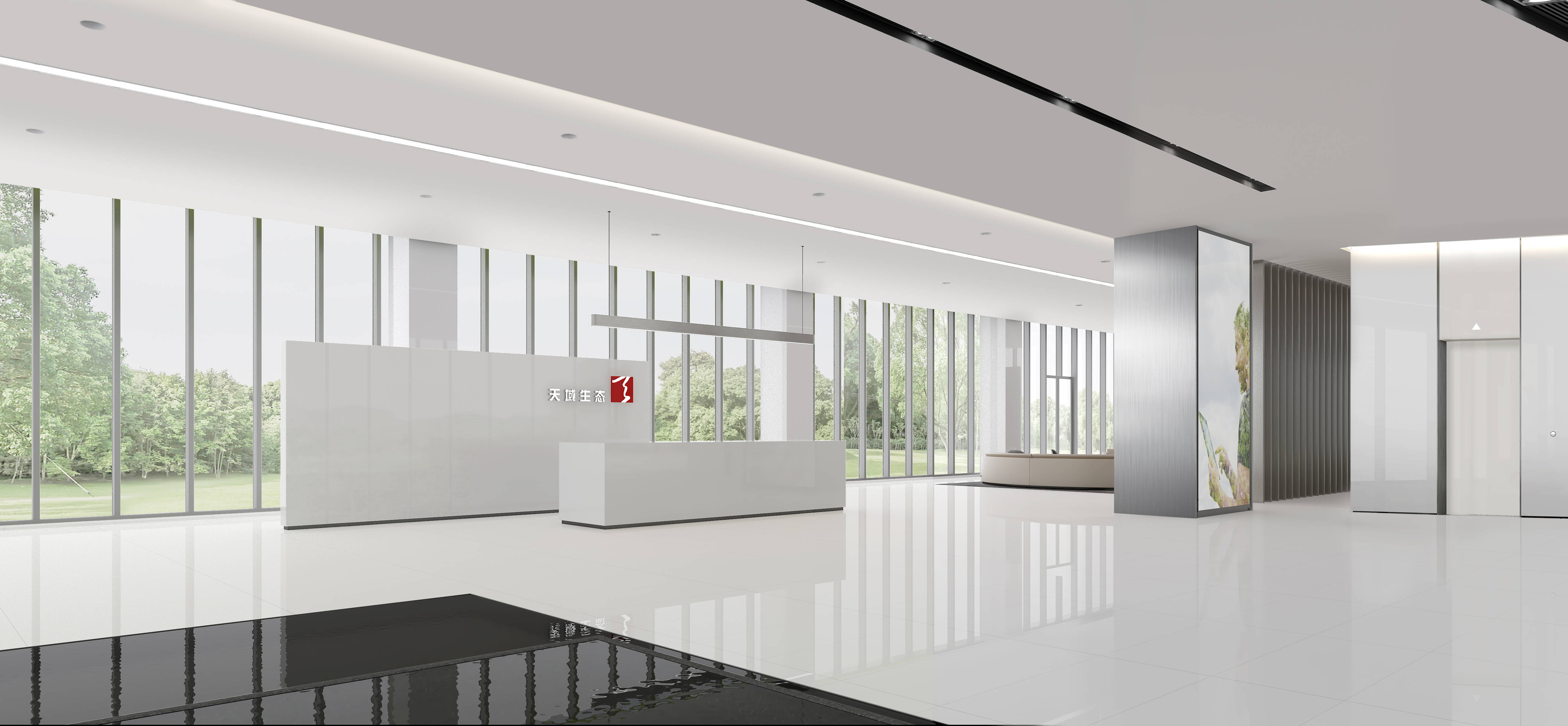 塑造白色极简的高级感,引入自然光线是最好的表达.