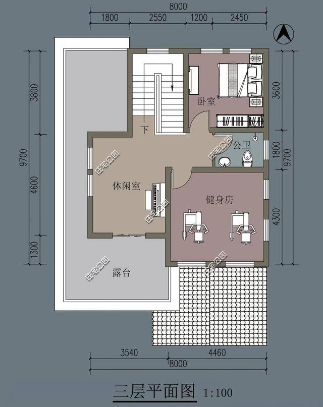 开间9米进深11米左右没邻居三层农村别墅怎么设计
