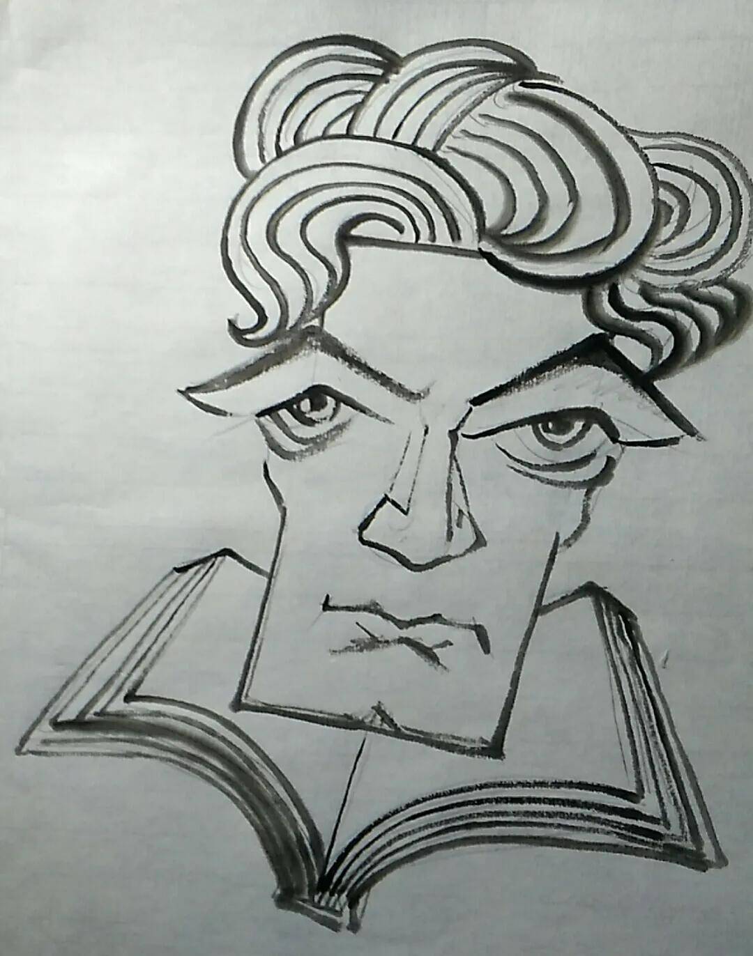 贝多芬简笔画 画法图片