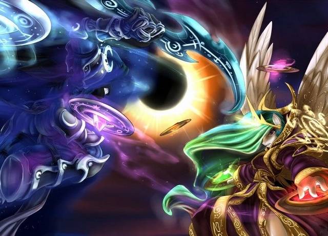 原创小马宝莉千年之后月亮公主与宇宙公主对战战况会怎样呢