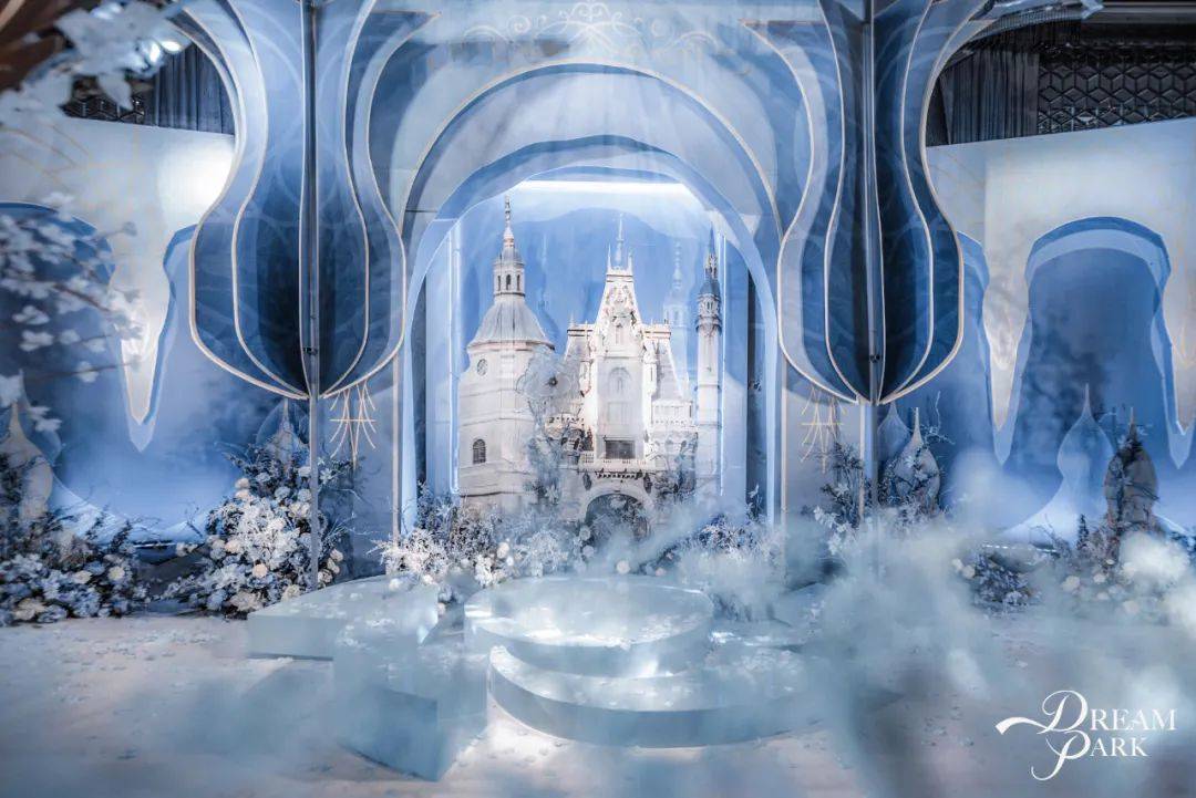 原创浅蓝色童话婚礼,童话般的美妙奇迹