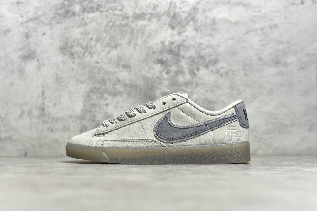 耐克灰色麂皮开拓者 nike blazer sb x reigning champ 卫冕冠军板鞋