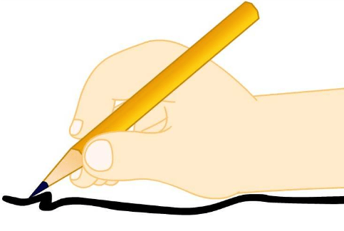 ① 写字和握笔姿势