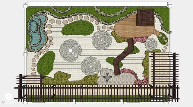 "高低曲折,应景呼应"的中式庭院