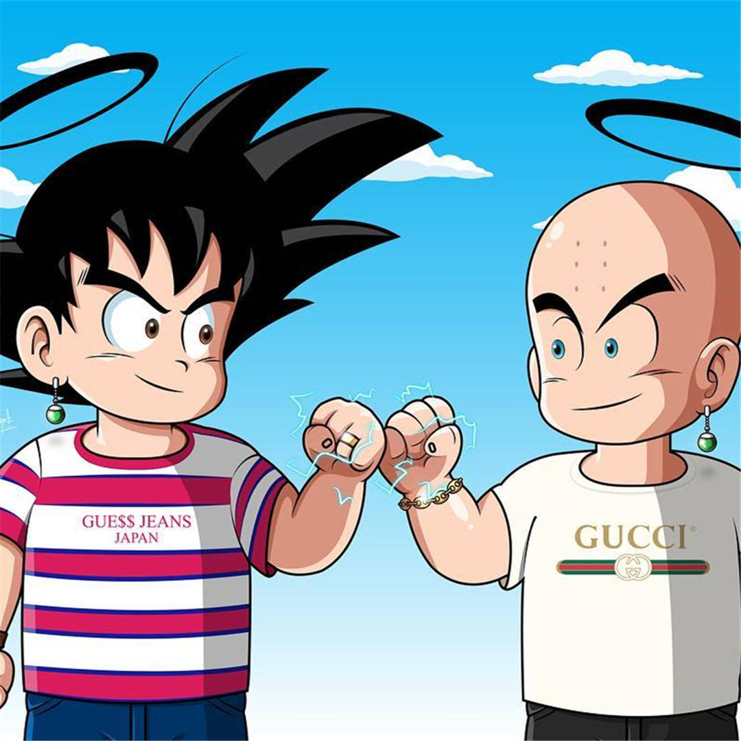 当悟空和贝吉塔穿上晓的制服战斗分享一组混搭龙珠头像