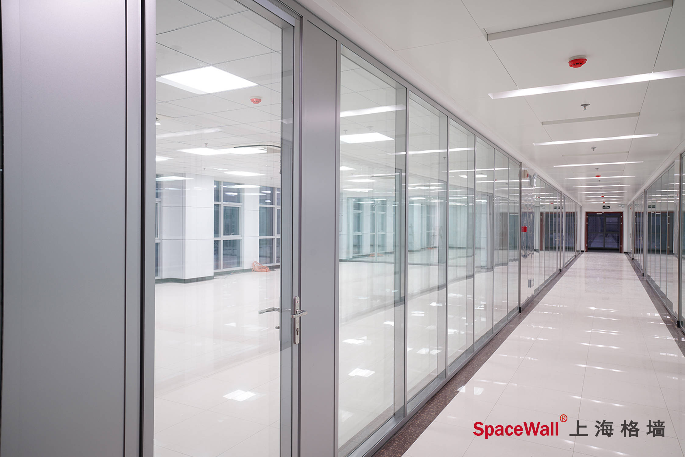 上海格墙 车间防火玻璃隔墙 实景拍摄分享