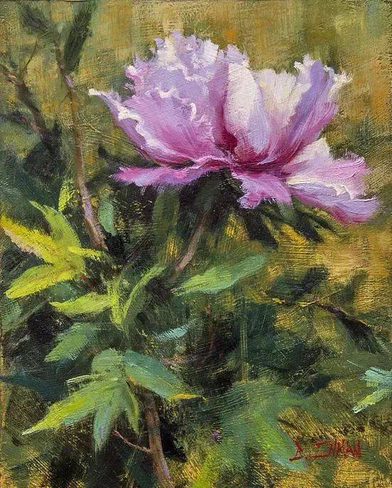 感受阳光的温情细腻饱满的花卉油画美就这么简单