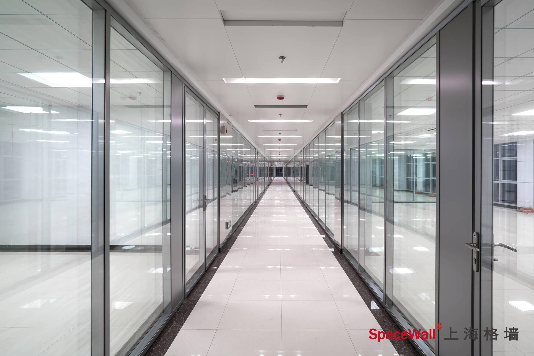 上海格墙 车间防火玻璃隔墙 实景拍摄分享