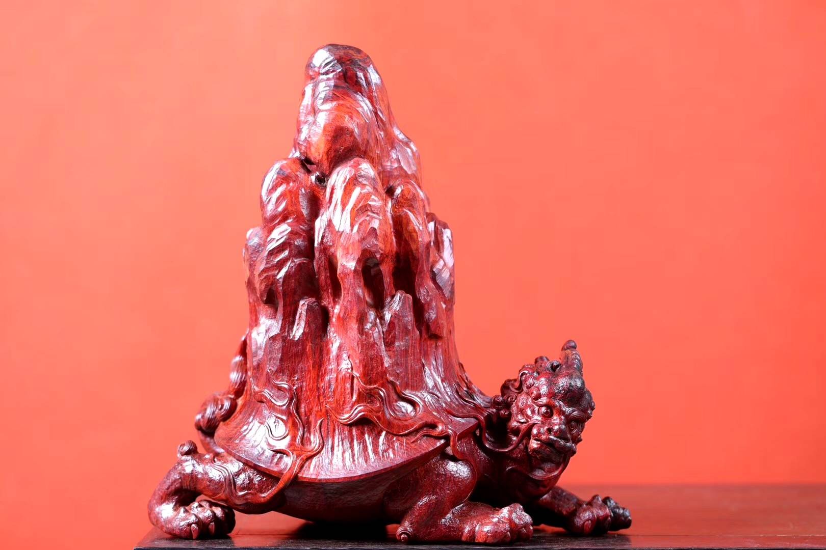 【神兽霸下—紫檀手作】