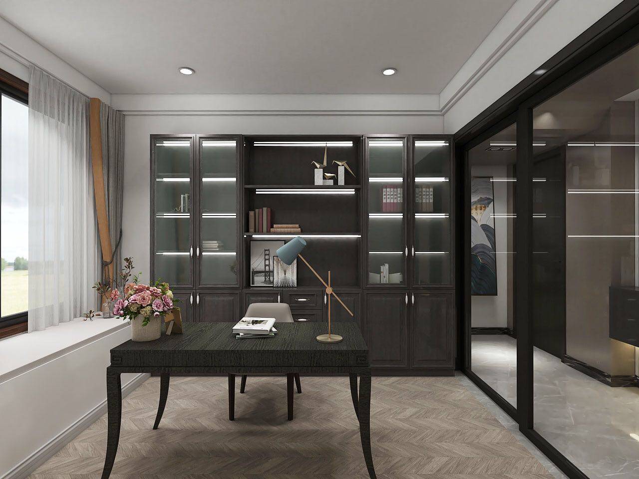 小书房大存储-实慕全屋定制