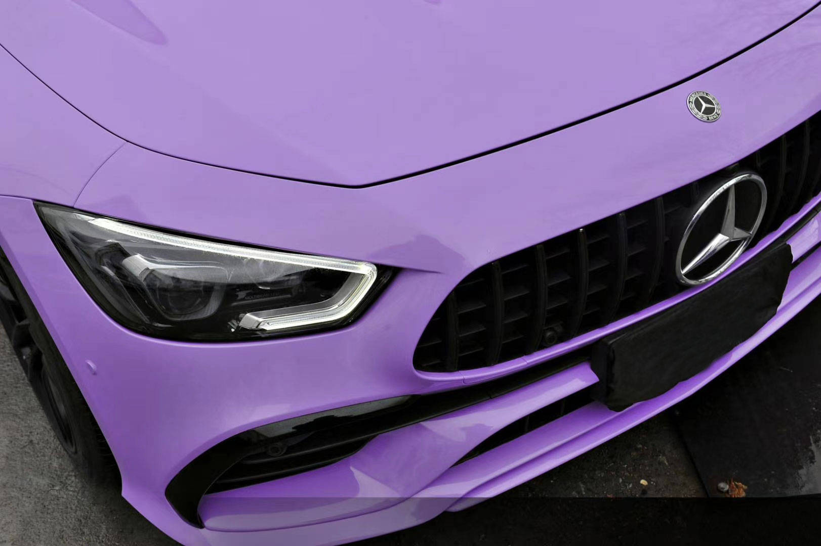 奔驰gt改色薰衣草紫,有钱人最会玩浪漫!_手机搜狐网