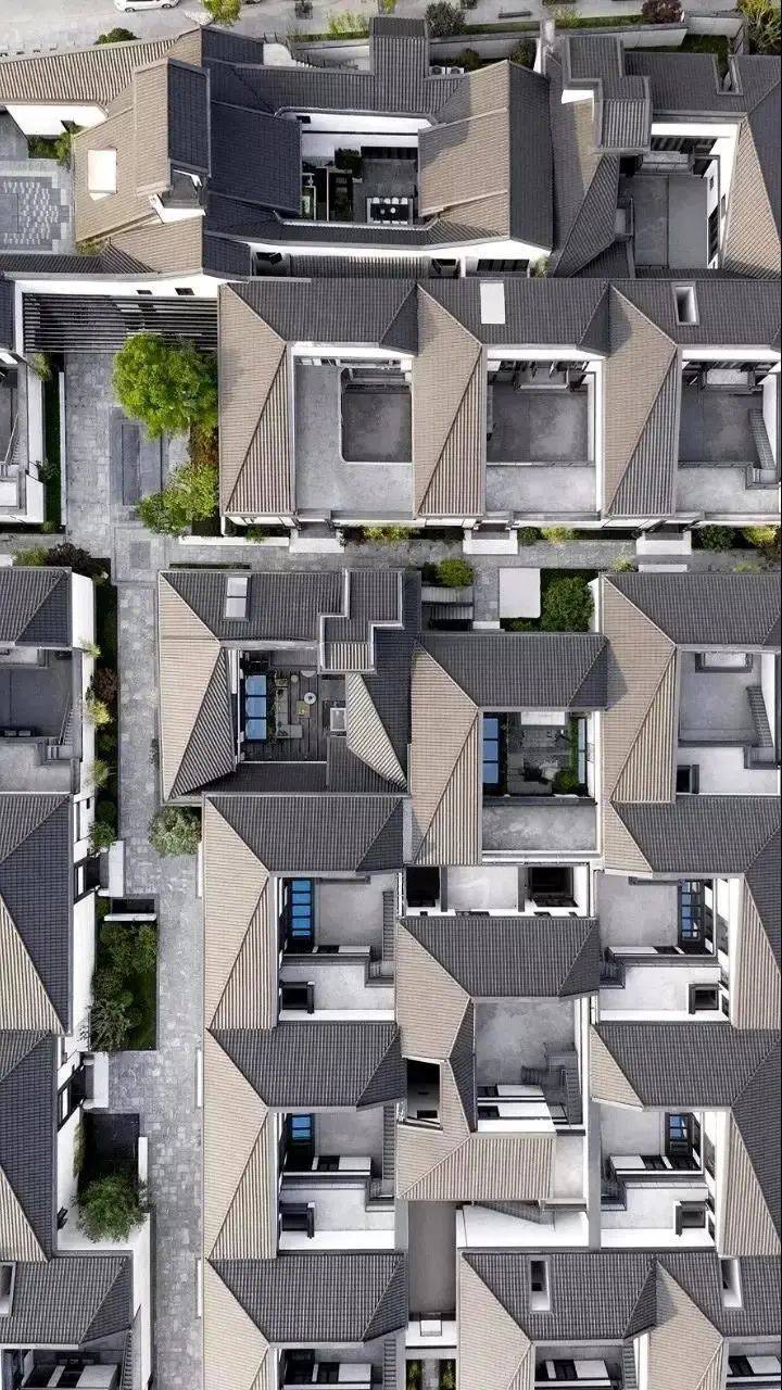 沉香米黄 | 新中式建筑外墙,演绎大宅东方美