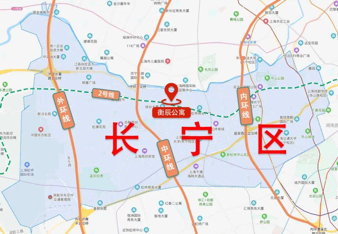 上海市长宁区地图明细图片