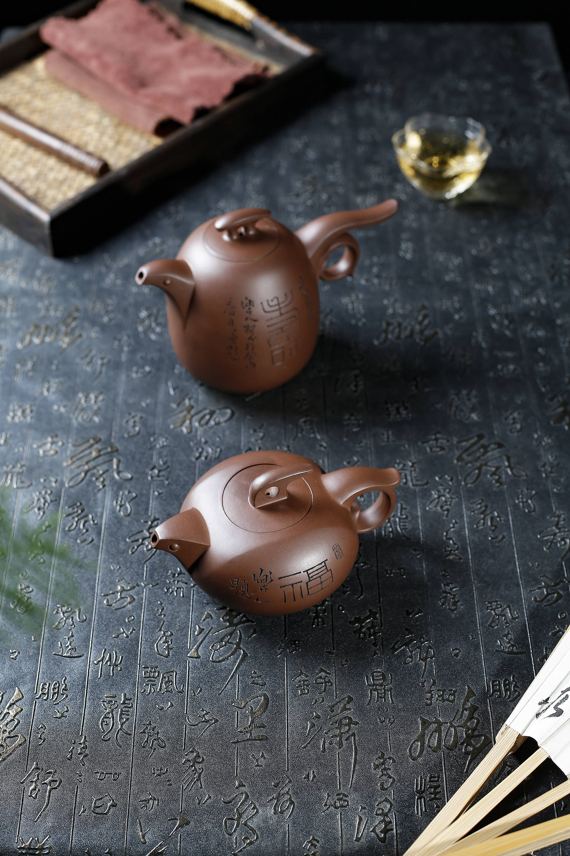 鲍志强紫砂艺术丨福寿延年