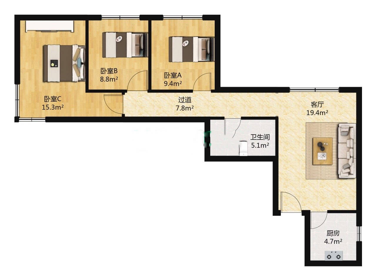 比起超长跑道房这户型更令我一见难忘进门就阳台无力吐槽