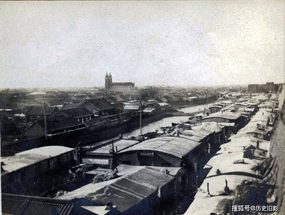 1909年辽宁奉天老照片,沈阳魁星楼与小南天主教堂