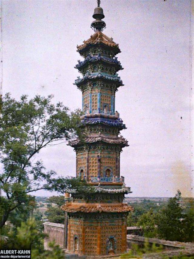 历史老照片1912年的北京海淀皇家园林与百姓民居