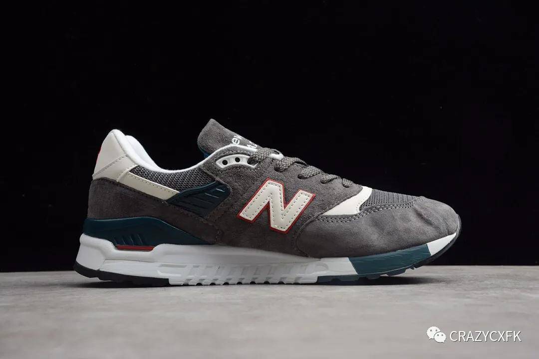 新百伦灰白橙 new balance m998cr 美潮慢跑鞋