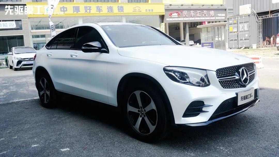 白改白 奔驰glc北极白改电光金属白