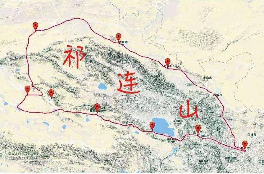 甘肃省山脉地形分布图图片