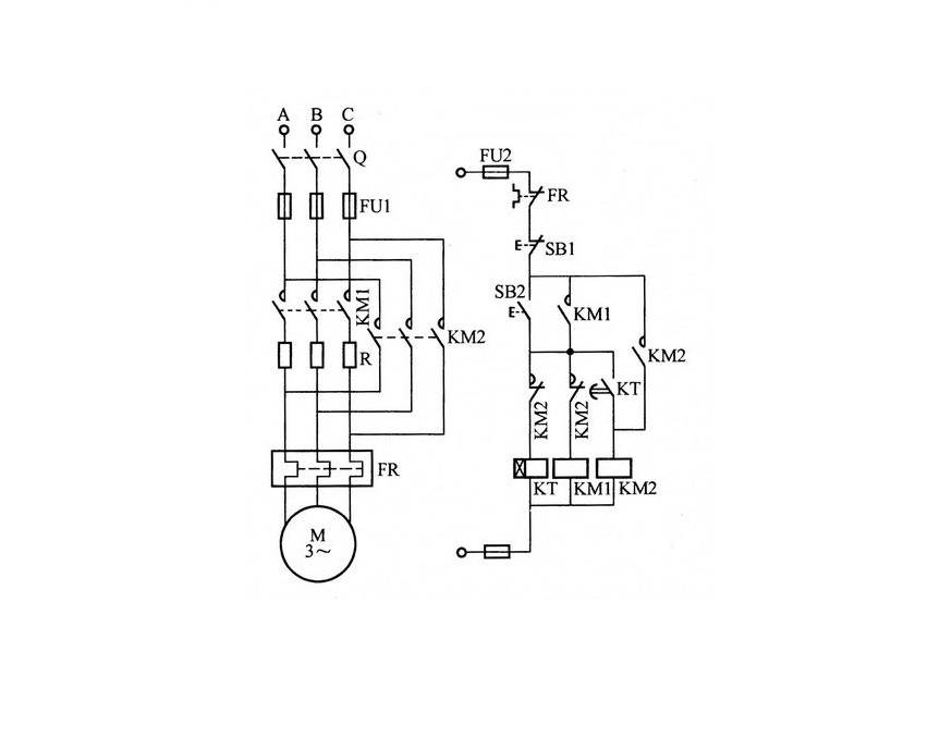 电动机定子绕组串联电阻自动切换降压启动电路应该怎么接线非汽车