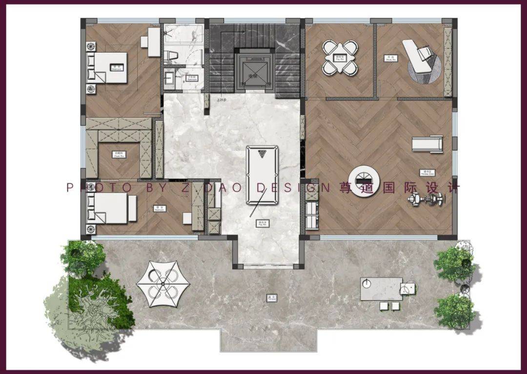 800㎡现代风独栋别墅77米超高挑空客厅700㎡超大庭院理想别墅生活家