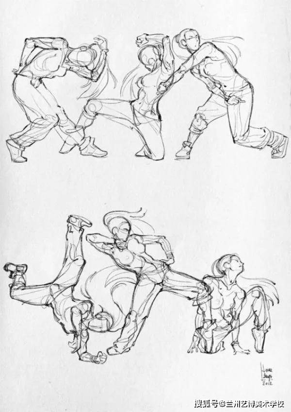 运动人体结构速写手稿,美术艺考掌握这些不怕速写拿不到高分_手机搜狐