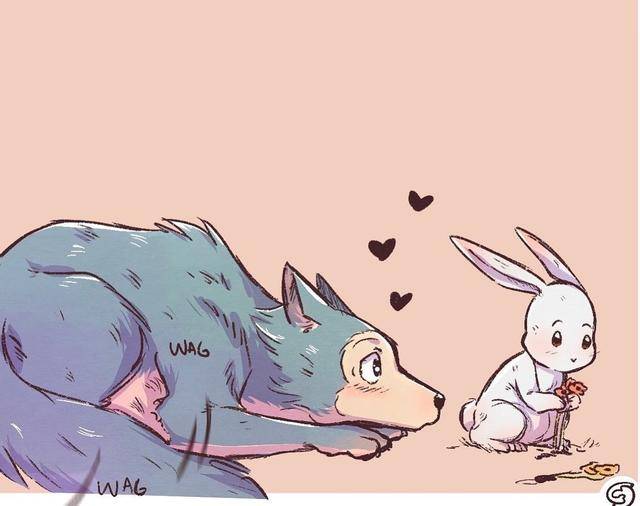 短漫:狼与兔子的相遇,顺着看超甜,倒着看就是个恐怖故事
