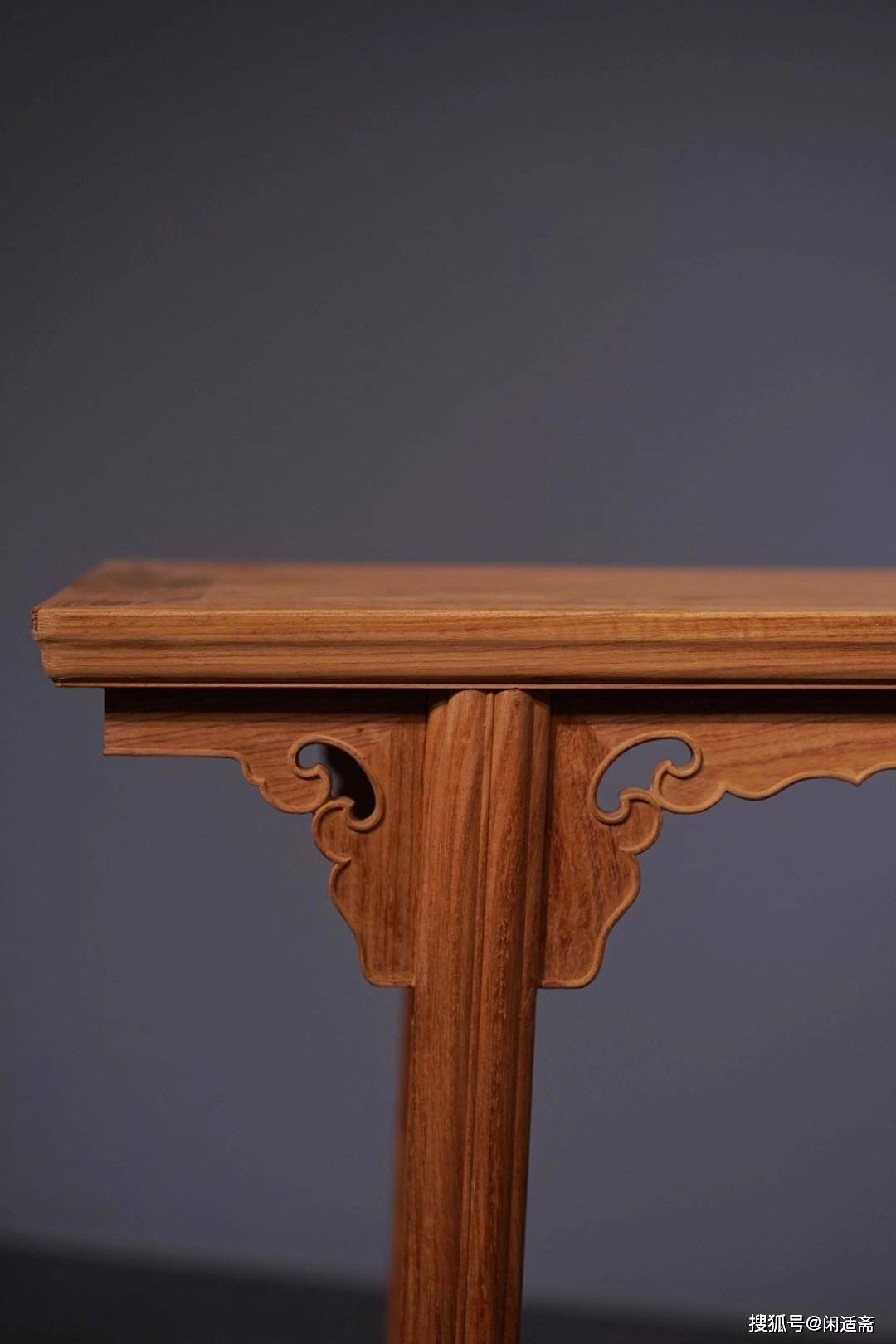 明式经典器物,瓜棱平头小条案,红木家具