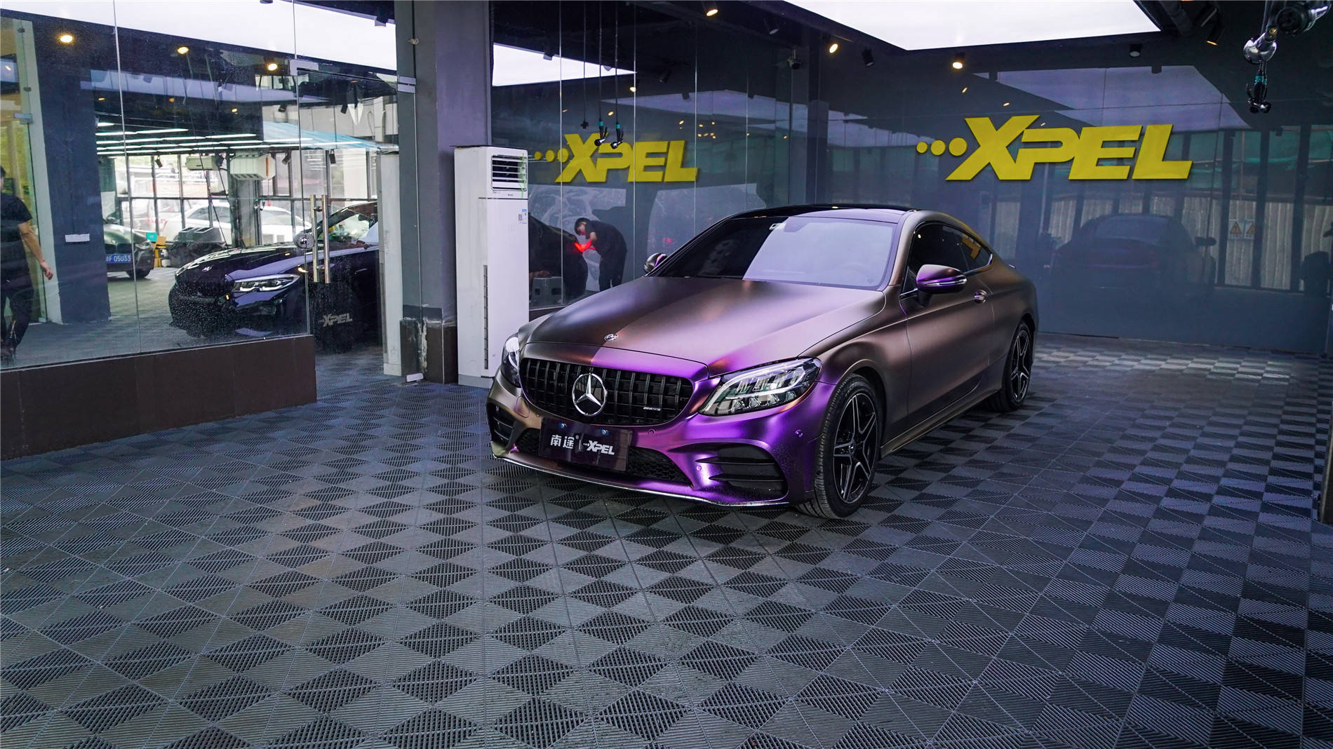 奔驰amg c260 改色案例分享