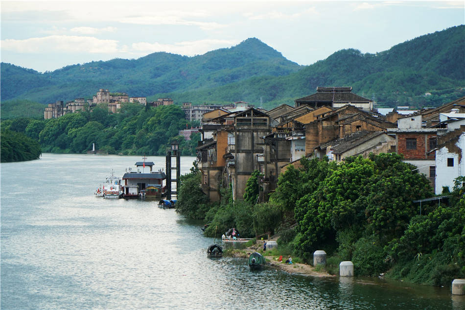 粤东行:梅州,松口古镇,水绿无寒烟,荒城临古渡
