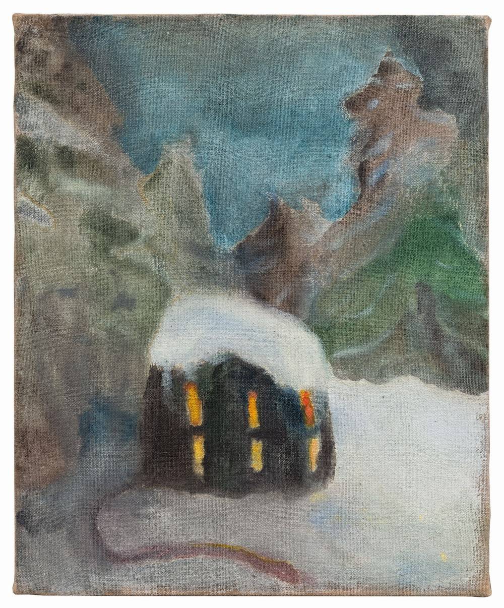 仇晓飞 《雪屋》 53×65cm 布面油画 2020 图片由艺术家提供