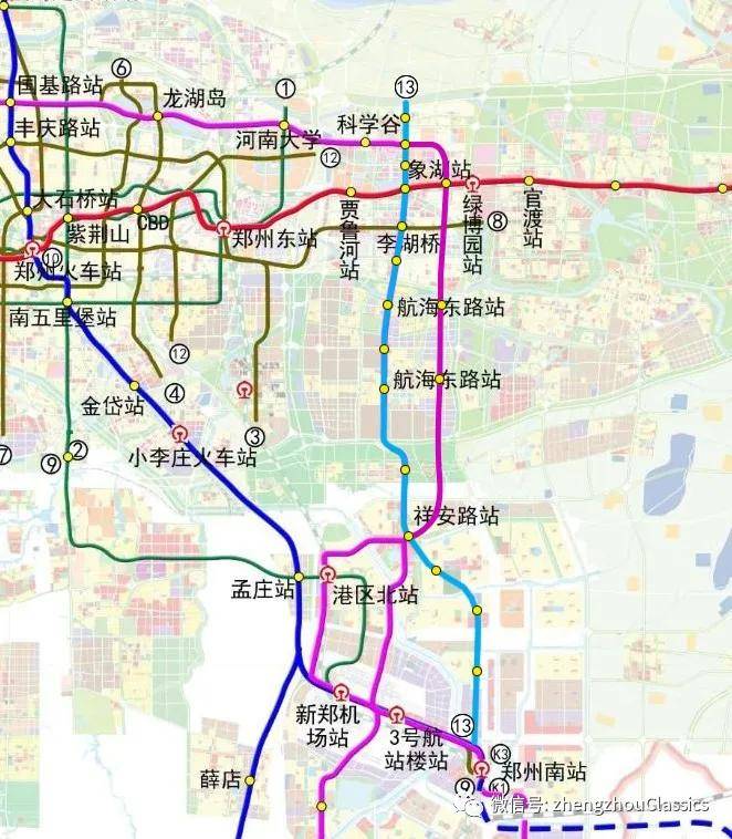 郑州地铁13号线线路图图片