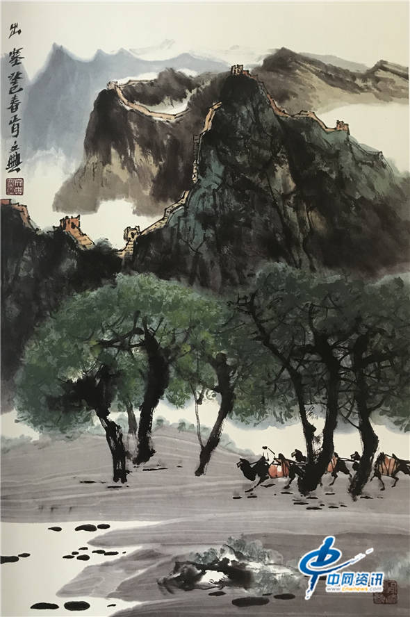 马文典画笔下的戈壁风情一