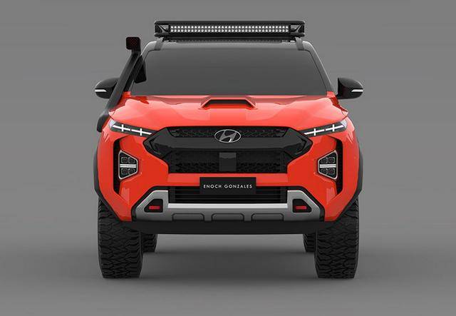 采用梯形大梁与丰田陆巡争锋,现代terracan硬派越野车渲染效果图