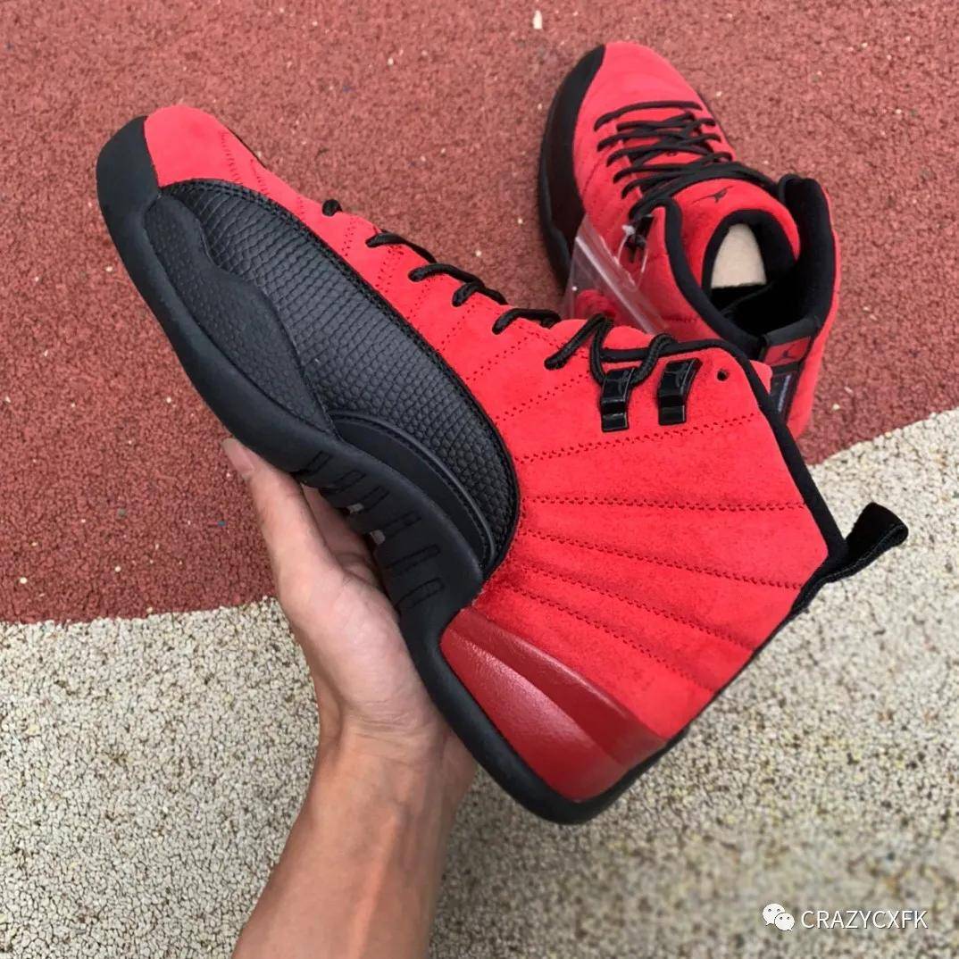 乔丹airjordan12reverseflugameaj12病倒反转黑红篮球鞋ct8013602