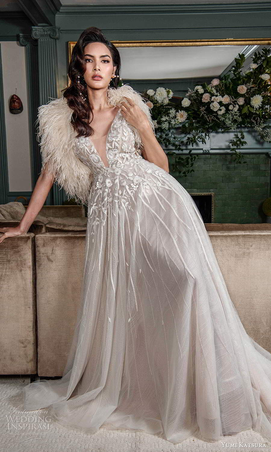 原创yumikatsura2021ravishingresilient秋季婚纱系列提升女人身体的