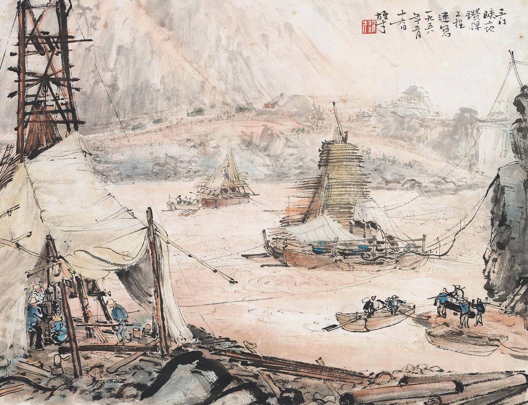 黄宾虹一生深研中国 传统艺术,在绘画上,他七十岁之前的作品水平一般