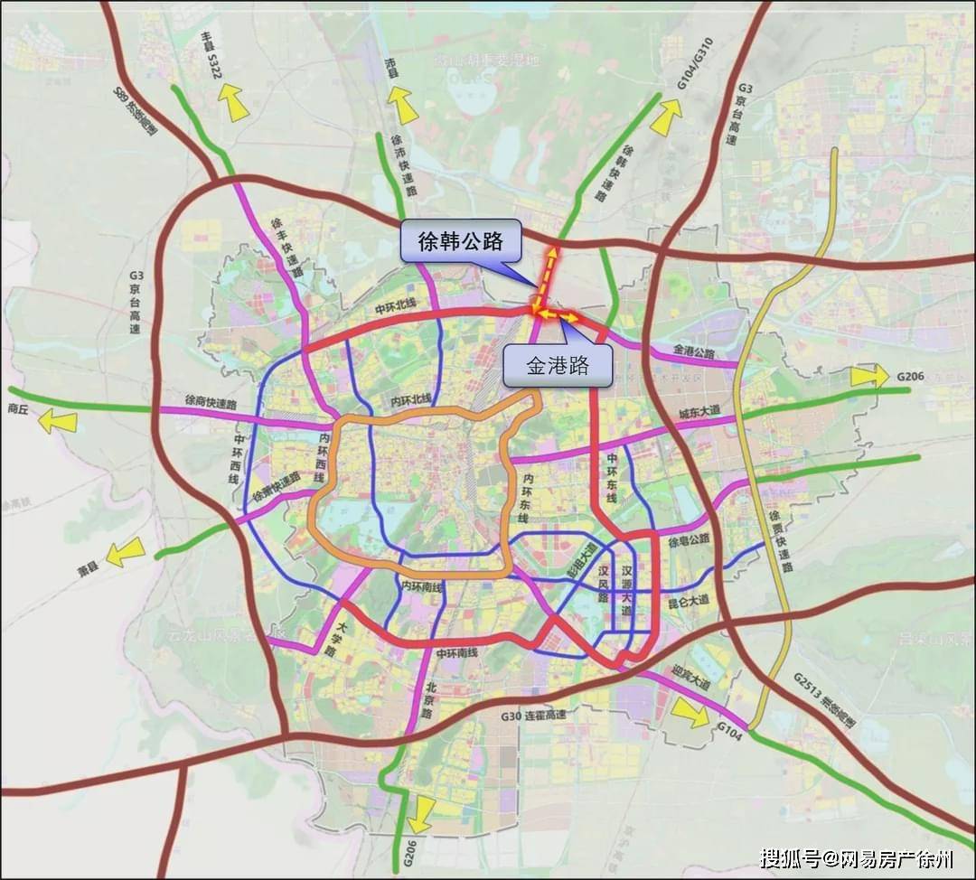 徐州六环路规划详图图片