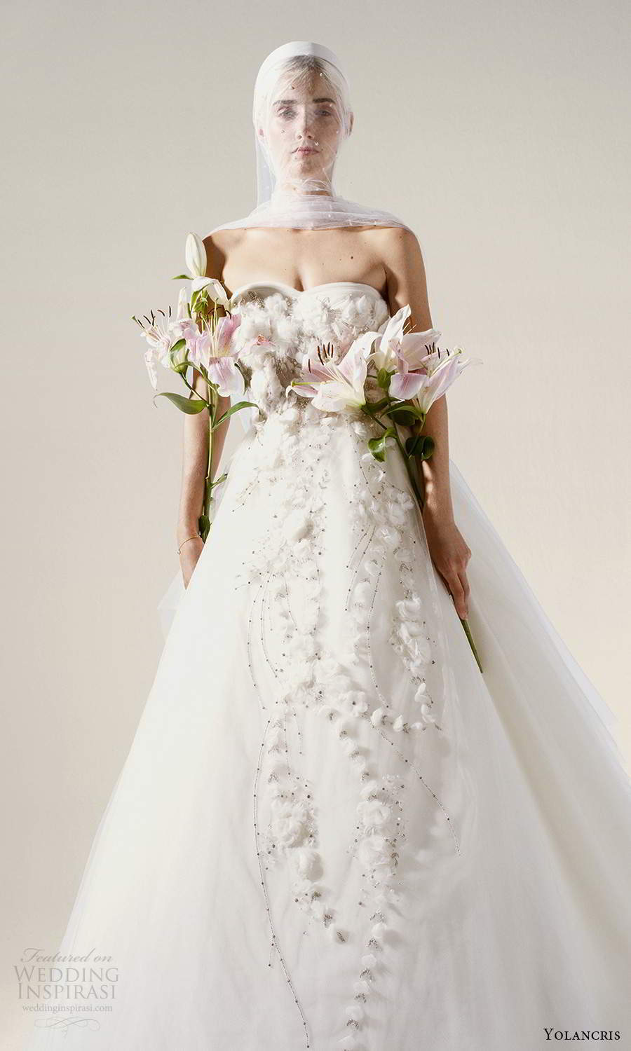 yolancris2021touch婚纱系列现代和时尚剪影嫁衣