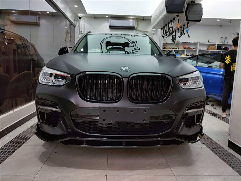 宝马x3改色贴膜ax陶瓷黑_不伤原漆_随时可撕_安全可靠