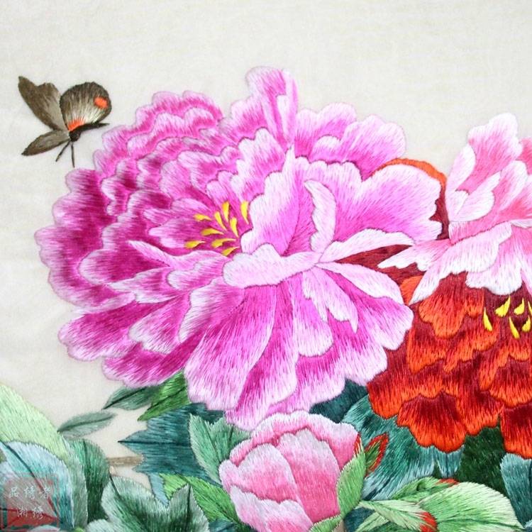 富贵花开 牡丹花 蝶恋花中式装饰品绣者艺术品湘绣-搜狐大视野-搜狐新闻
