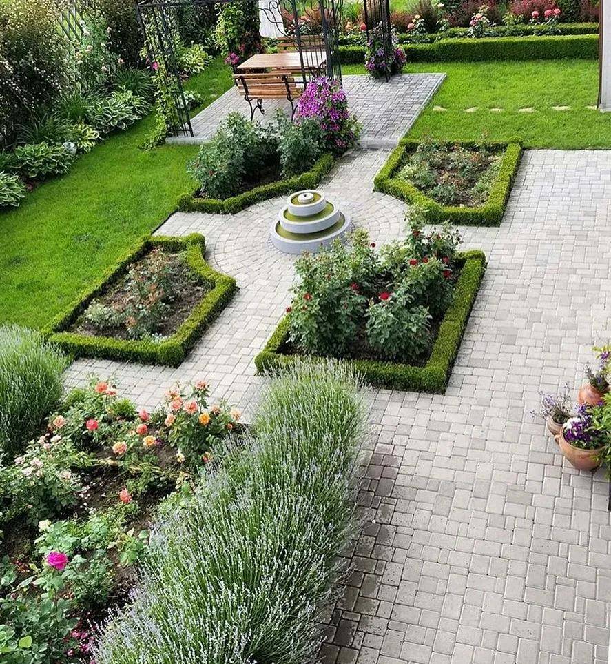 正方形花园设计效果图图片