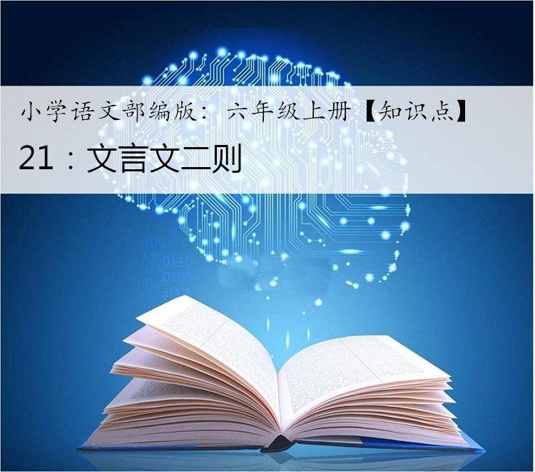 小學語文部編版六年級上冊知識點21文言文二則